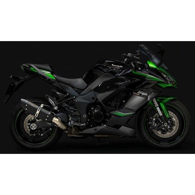 TRICKSTAR トリックスター 政府認証スリップオンマフラーIKAZUCHIショート タイプ：ブラックエディション(チタン) Ninja 1000SX KAWASAKI カワサキ マフラー