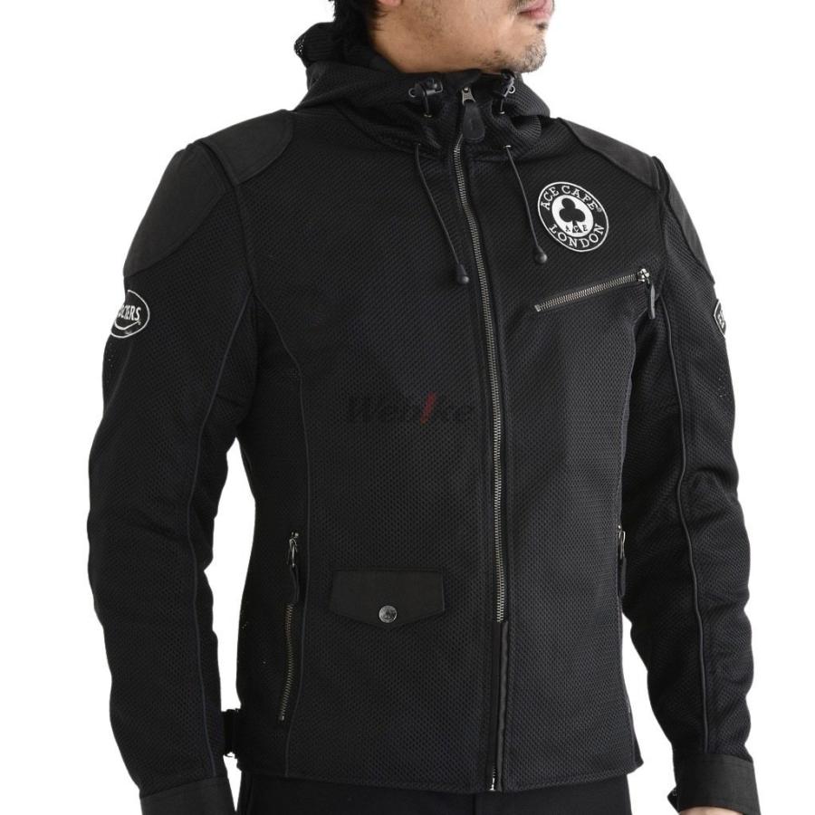 ACE CAFE LONDON　フーデットメッシュジャケット ACE CAFE LONDON エースカフェロンドン Hooded Ride Mesh Jacket