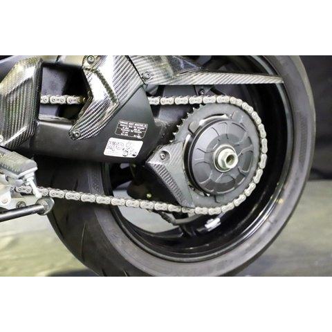 A-TECH エーテック ドライブチェーンガード 素材：KDC 開繊ドライカーボン Ninja H2 SX SE SE＋ KAWASAKI カワサキ チェーンガード フレームの画像