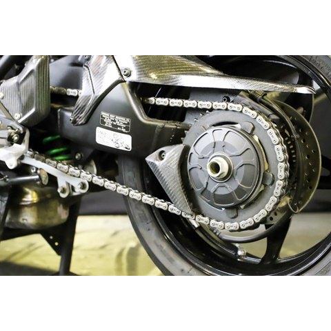 A-TECH エーテック ドライブチェーンガード 素材：KDC 開繊ドライカーボン Ninja H2 SX SE SE＋ KAWASAKI カワサキ チェーンガード フレームの画像