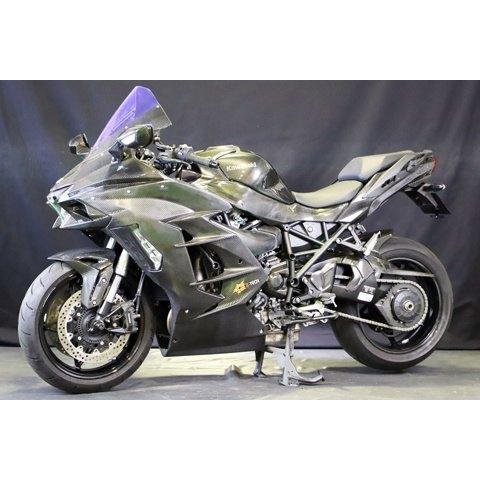 A-TECH エーテック ドライブチェーンガード 素材：KDC 開繊ドライカーボン Ninja H2 SX SE SE＋ KAWASAKI カワサキ チェーンガード フレームの画像