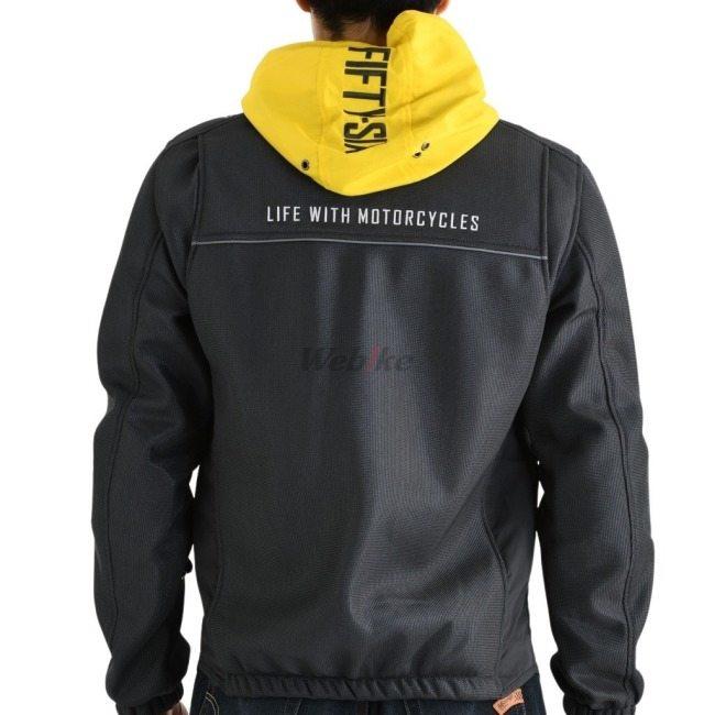 希少/美品 56design メッシュジャケット サイズM ブラック/イエロー 56design（56デザイン） COLOR HOODIE MESH JACKET サイズ：M メッシュ