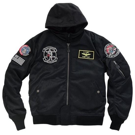 HOUSTON ヒューストン MA-1 BLACK KNIGHTS MESH M／C JAC サイズ：3XL メッシュジャケット ジャケット アパレル | HOUSTON