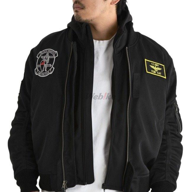 HOUSTON ヒューストン MA-1 BLACK KNIGHTS MESH M／C JAC サイズ：3XL メッシュジャケット ジャケット アパレル | HOUSTON | 05