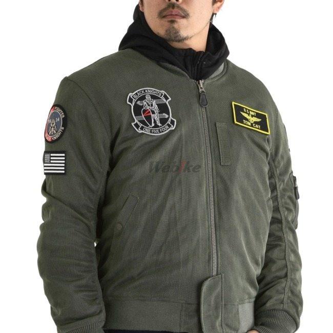 HOUSTON（ヒューストン） MA-1 BLACK KNIGHTS MESH M／C JAC サイズ：M