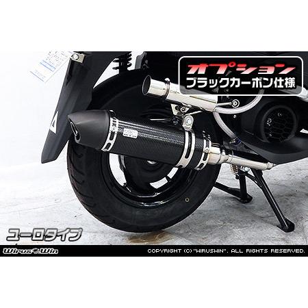 WirusWin ウイルズウィン ロイヤルマフラー タイプ：ユーロタイプ / サイレンサー仕様：ブラックカーボン キャタライザー：なし アクシスZ YAMAHA ヤマハの画像