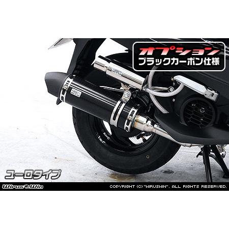 WirusWin ウイルズウィン ロイヤルマフラー タイプ：ユーロタイプ / サイレンサー仕様：ブラックカーボン キャタライザー：なし アクシスZ YAMAHA ヤマハの画像