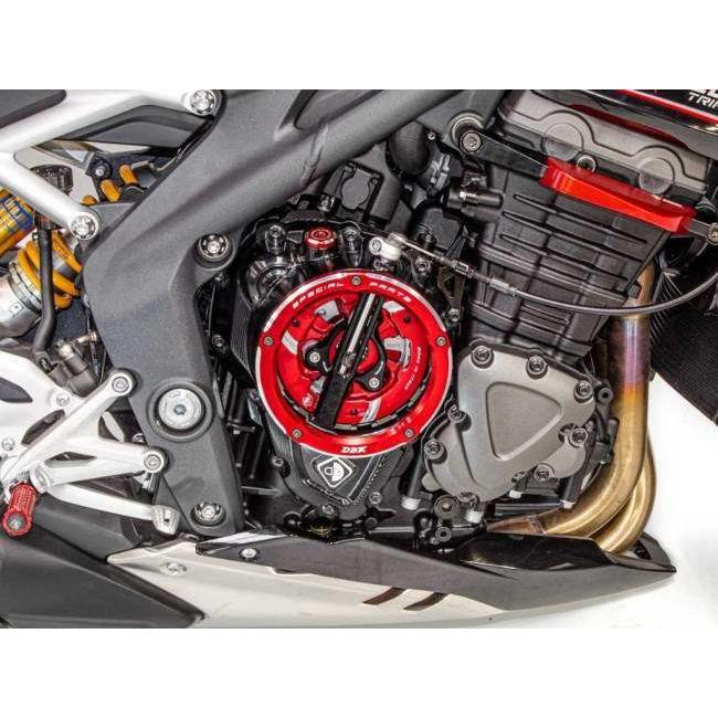 DUCABIKE (DBK) ドゥカバイク (ディービーケー) 3D-EVO クリアクラッチカバーキット カラー：ブラック SPEED TRIPLE 1200 RS RR TRIUMPH トライアンフ エンジン
