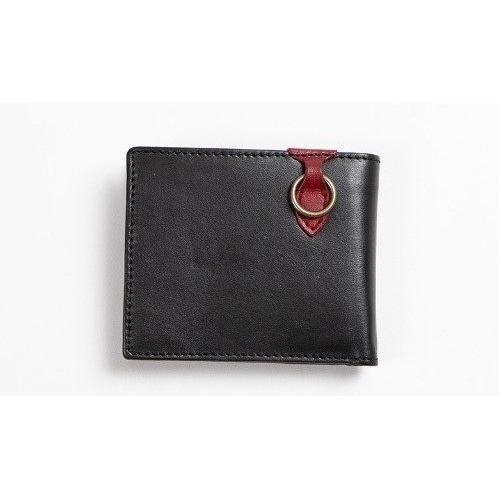 DEGNER デグナー　レザーウォレット　革財布 赤 DEGNER（デグナー） 2つ折りレザーウォレット カラー：ブラック-レッド