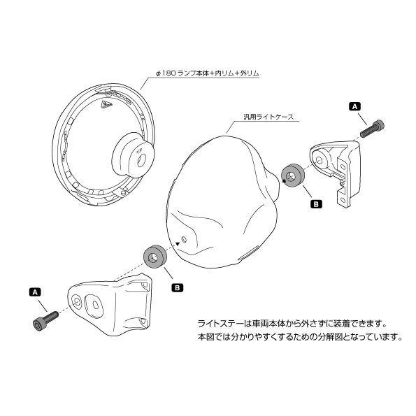 MARCHAL マーシャル Φ200ライト→Φ180ライトコンバージョン MARCHAL マーシャル Φ200ライト→Φ180ライトコンバージョン