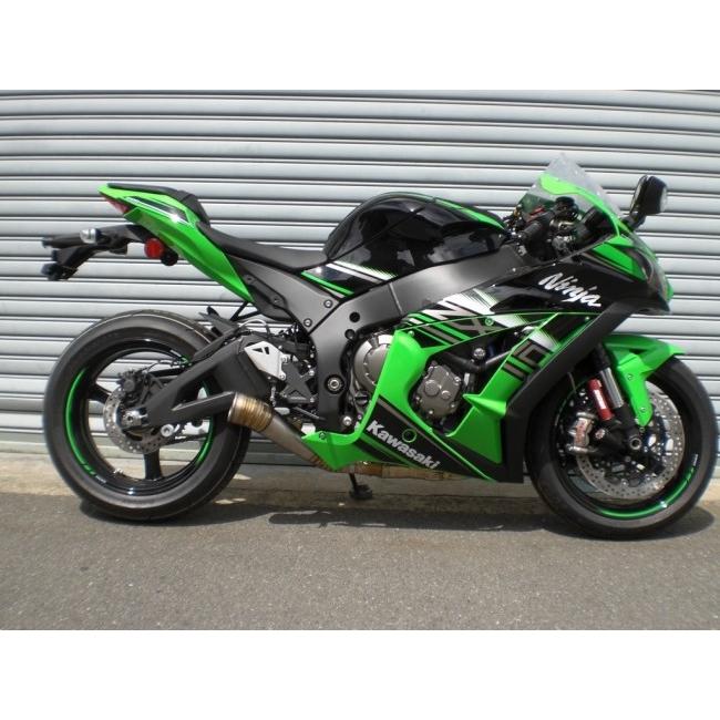 ASAHINA RACING アサヒナレーシング ショートメガフォンスリップオン 触媒レス オプション専用バッフル：あり ZX10R KAWASAKI カワサキ スリップオンマフラーの画像