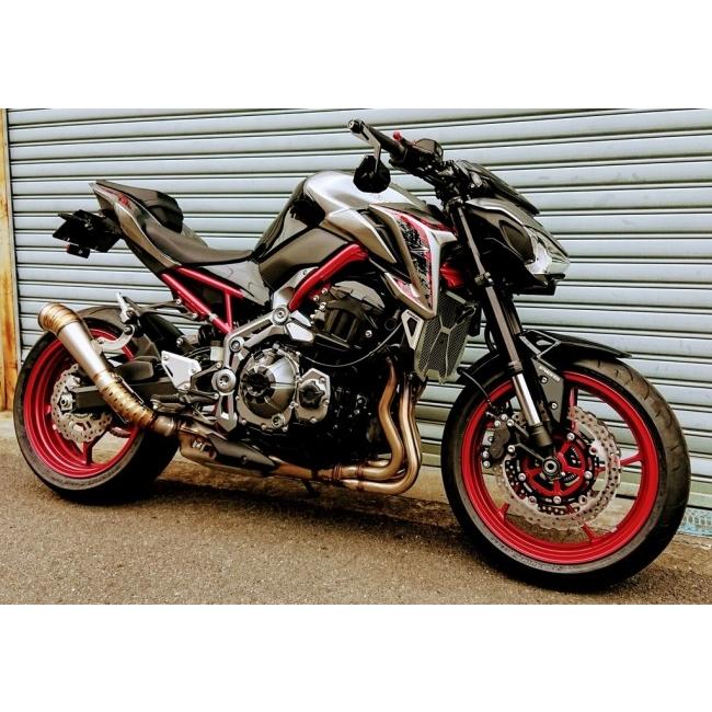 ASAHINA RACING アサヒナレーシング フルチタンGPメガフォンスリップオン オプションサイレンサーステー：あり Z900 KAWASAKI カワサキ スリップオンマフラーの画像