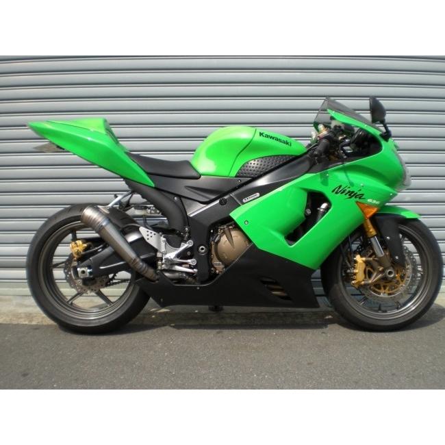 ASAHINA RACING アサヒナレーシング GPスタイルメガフォンスリップオンマフラー オプション専用バッフル：なし ZX-6R KAWASAKI カワサキ スリップオンマフラーの画像