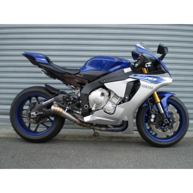 ASAHINA RACING アサヒナレーシング GPスタイルメガフォンショート スリップオン オプション専用バッフル：なし YZF-R1 YAMAHA ヤマハ スリップオンマフラー_1