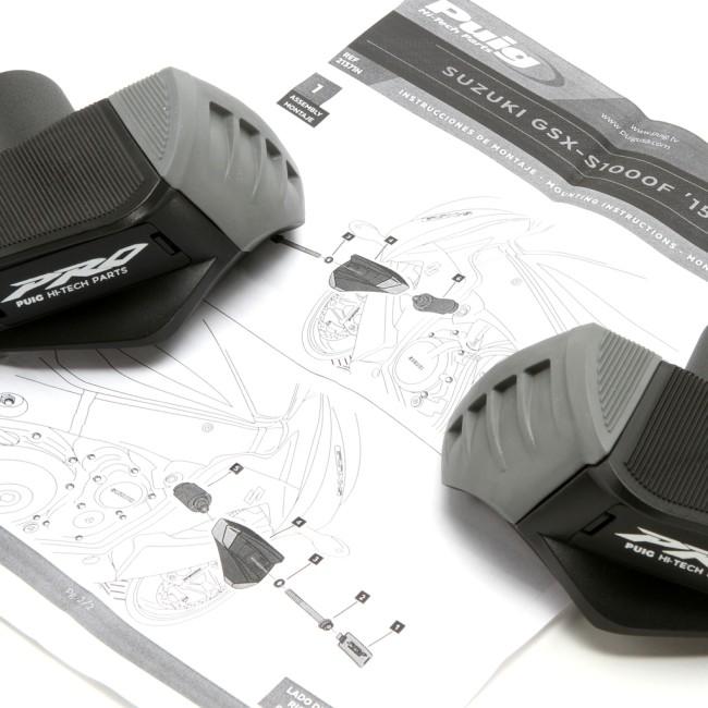 Puig プーチ フレームスライダー Pro 2.0(FRAME SLIDERS) GSX-S1000F SUZUKI スズキ エンジンスライダー・フレームスライダー フレーム
