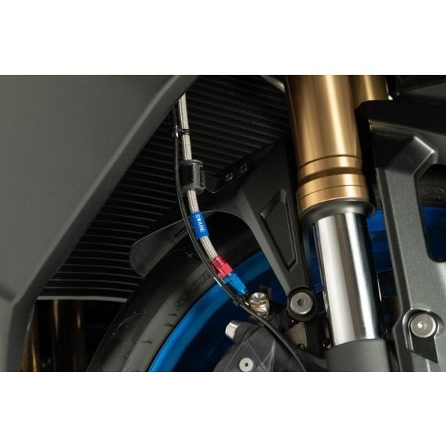 SWAGE-LINE スウェッジライン プロ フロント ブレーキホースキット フィッティングカラー：ステンレスブラック / ホースカラー：ブラック GSX-S1000GT ブレーキ_4