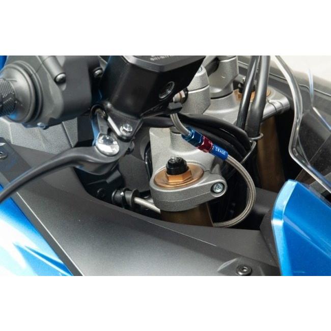 SWAGE-LINE スウェッジライン プロ フロント ブレーキホースキット ホースカラー：ブラック / フィッティングカラー：レッド＆ブルー GSX-S1000GT ブレーキ | SWAGE-LINE | 02
