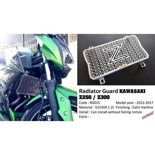 GUARDO ガルドー Stainless Steel Radiator Guard Z300 KAWASAKI カワサキ ラジエーターコアガード・オイルクーラーコアガード 冷却関連 エンジンの画像