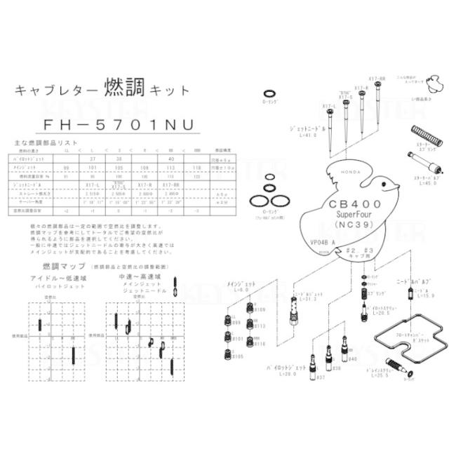 KEYSTER（キースター） キャブレター燃調キット オーバーホール