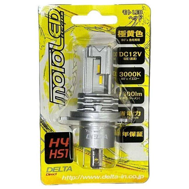 デルタダイレクト DELTA DIRECT MOTO LEDヘッド H4／HS1 80′s イエロー