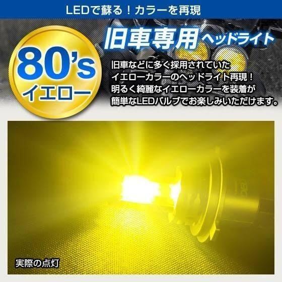 デルタダイレクト DELTA DIRECT MOTO LEDヘッド H4／HS1 80′s イエロー