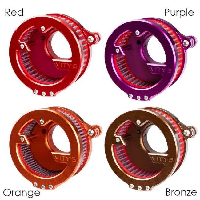 Vity’s Design ビティズデザイン Massive エアクリーナー カラー：ブルー ミルウォーキーエイト HARLEY-DAVIDSON ハーレーダビッドソン 吸気関連 エンジン_2