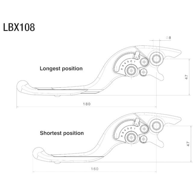 rizoma（リゾマ） Adjustable Plus Brake Levers カラー：ブラック