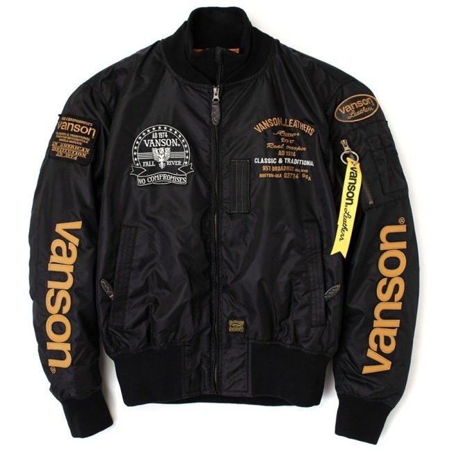 【美品】　vanson ma-1型　ナイロンジャケット　Ｌ VANSON（バンソン） MA-1ジャケット サイズ：L オールシーズン