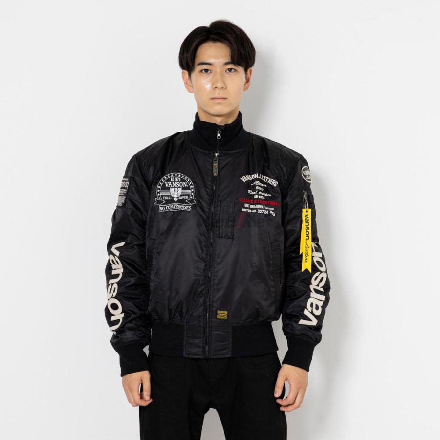 vanson ブラックジャケット　MA-1 Vanson Leathers｜MA-1 JACKET | Rakuten Fashion(楽天ファッション