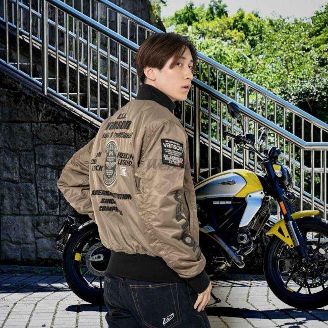 vanson 夏用 バイクジャケット Lサイズ MA-1