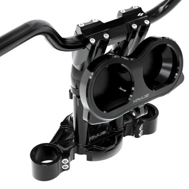 KRAUS KRAUS:クラウス S-ONE 8″ Pro Kit ローライダーS ハンドル RME-010-A0002A ロビーモトエンジニアリング トリプルクランプ 11年-14年 アプリリア RSV4FACTORY、APRC シルバー JP店