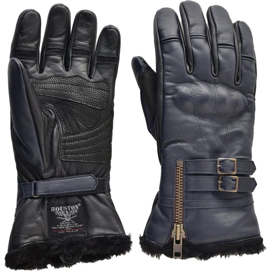 HOUSTON レザー バイクグローブ 黒 HOUSTON（ヒューストン） B-3 TYPE LEATHER GLOVE サイズ：M レザー
