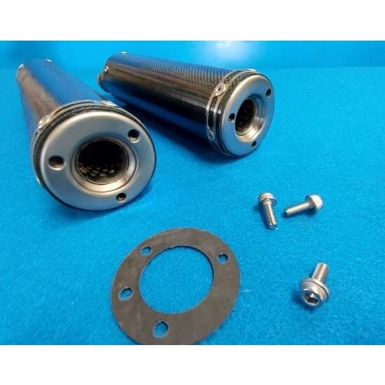TOSH-TEC トシテック チタン ・カーボンショートサイレンサー タイプ：2つ穴タイプ TZ125 TZ250 RZ350 RZ350R RZ250 RZ250R SDR R1-Z TZR250 TZR250R マフラー_3