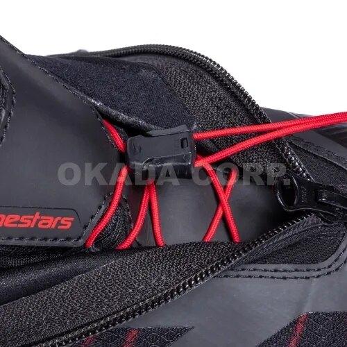 alpinestars アルパインスターズ CR-8 GORE-TEX(R) SHOE［シーアールエイト ゴアテックス シューズ ブラックグレー／ブライトレッド］ライディングシューズ