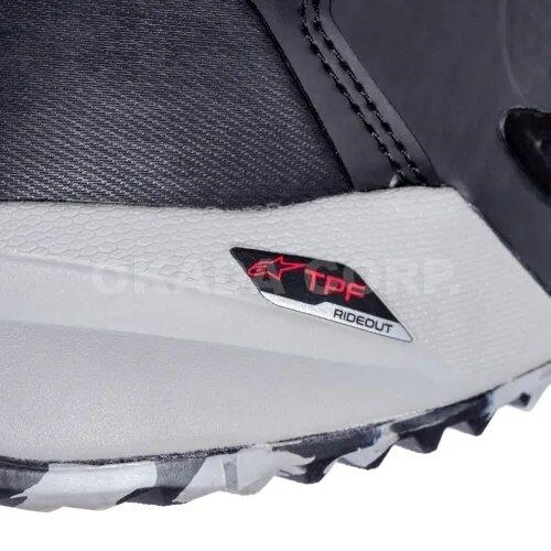 alpinestars アルパインスターズ CR-8 GORE-TEX(R) SHOE［シーアールエイト ゴアテックス シューズ ブラックグレー／ブライトレッド］ライディングシューズ