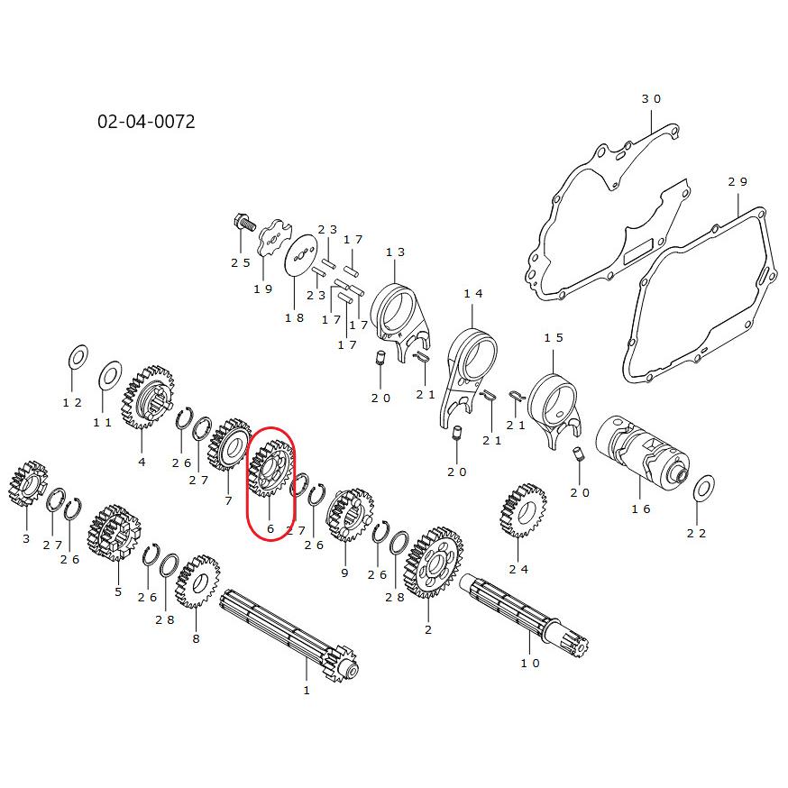 SP武川 SPタケガワ 【補修部品】 カウンターシャフト 3RDギア (25T) その他カムシャフトオプション・補修部品 エンジンパーツ エンジン | スペシャルパーツ武川
