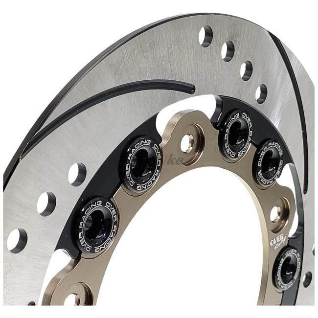 OVER オーヴァー 【OVER×SUNSTAR】セミフローティングブレーキディスク＆専用キャリパーサポート タイプ：ブラックアルマイト仕上げ GROM Monkey125 DAX125 | OVER RACING | 04