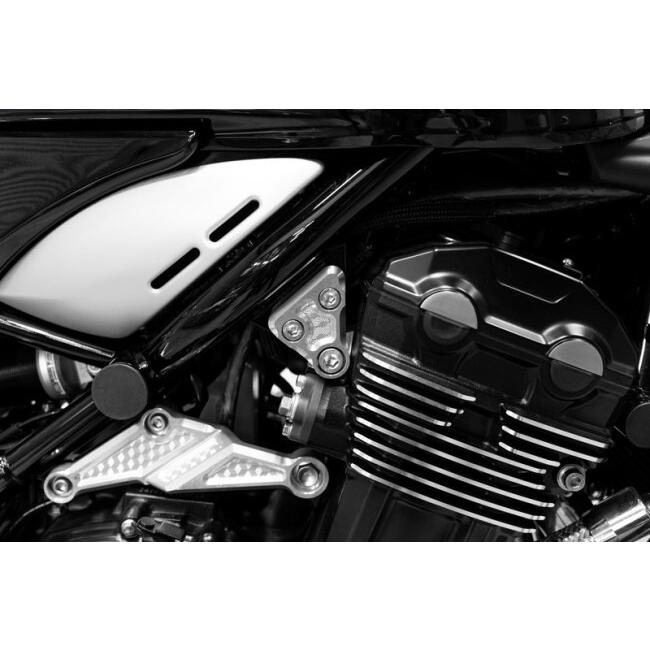 z900rs用 漆黒エンジンヘッドマウントキット ARCHI アーキ ビレット・ハニカムエンジンヘッドマウントキット ver.2