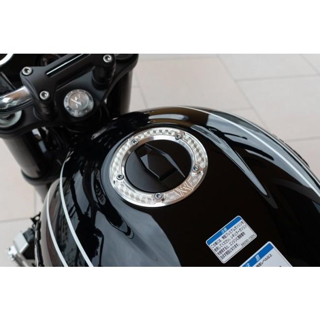 Z900RS タンクキャップリング アーキ ARCHI 漆黒メッキ チタンボルト