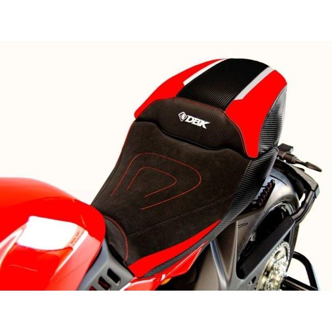 DUCABIKE (DBK) ドゥカバイク (ディービーケー) 純正シート用 コンフォートカバー カラー：ブラック／レッド DIAVEL V4 DUCATI ドゥカティ シートカバー 外装_1