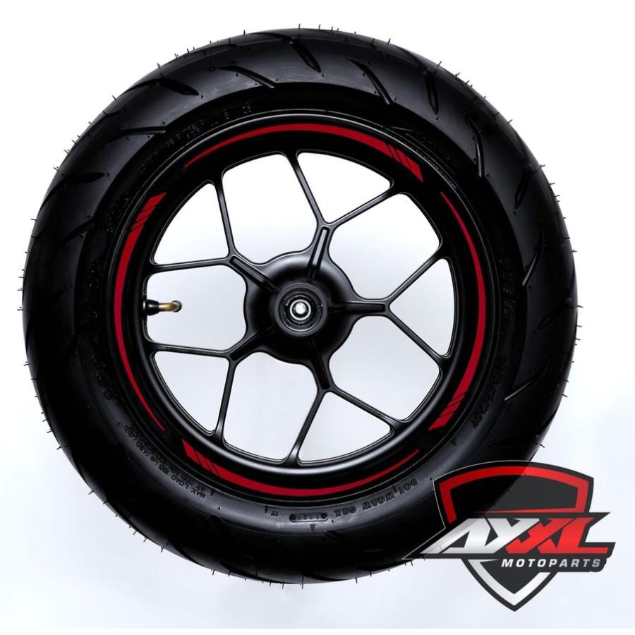 AXXL アクセル 12インチ STD2 カスタム リムステッカー カラー：蛍光グリーン リムステッカー・リムストライプ 外装 | 