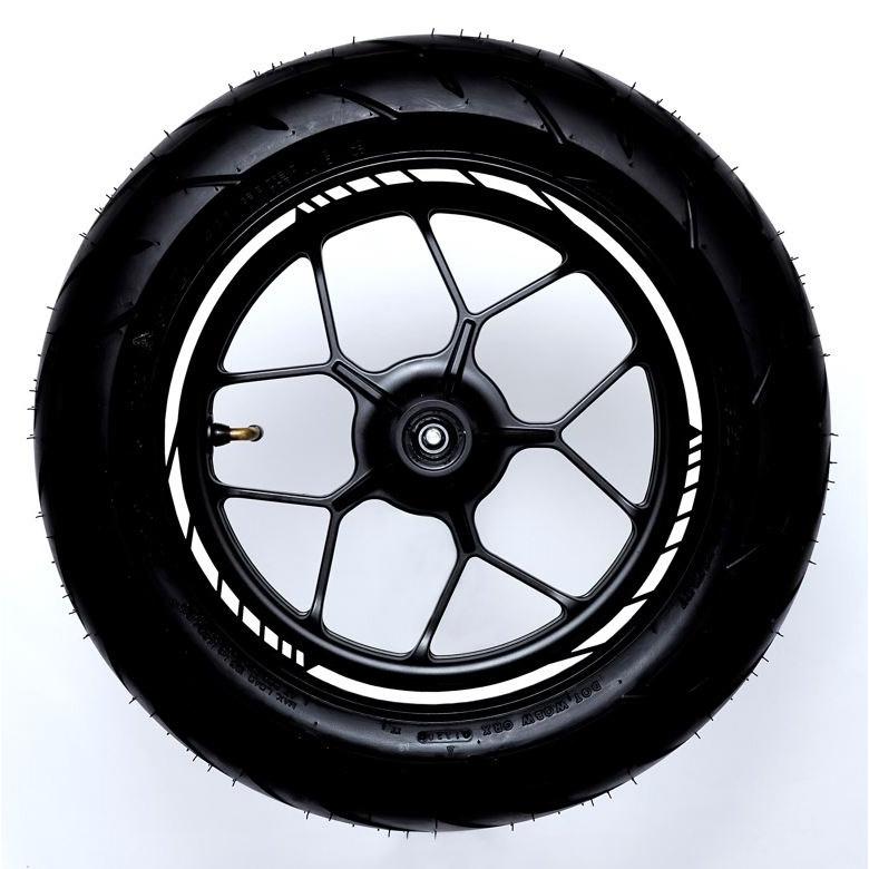 AXXL アクセル 12インチ STD5 カスタム リムステッカー カラー：鏡面シルバー リムステッカー・リムストライプ 外装 | 