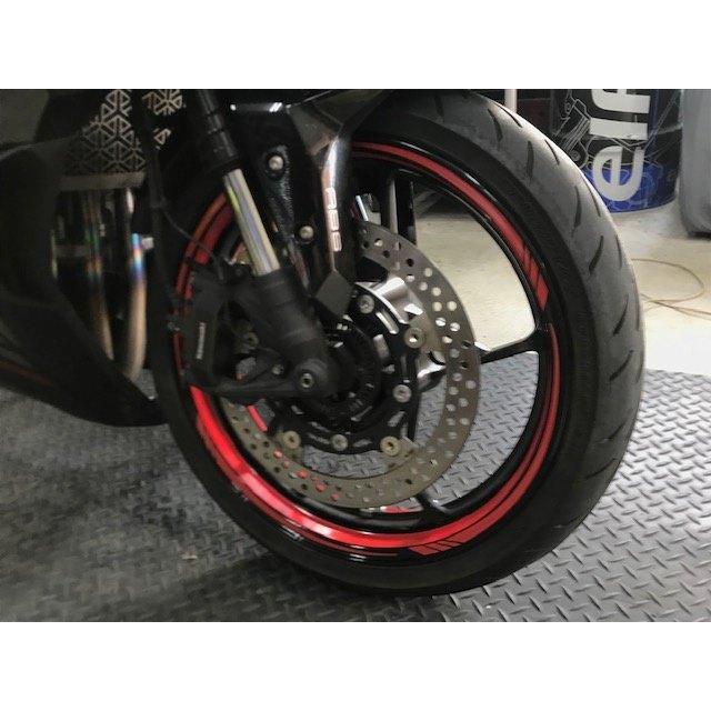 AXXL アクセル 17インチ STD2-F カスタム リムステッカー カラー：蛍光レッド リムステッカー・リムストライプ 外装 |  | 04