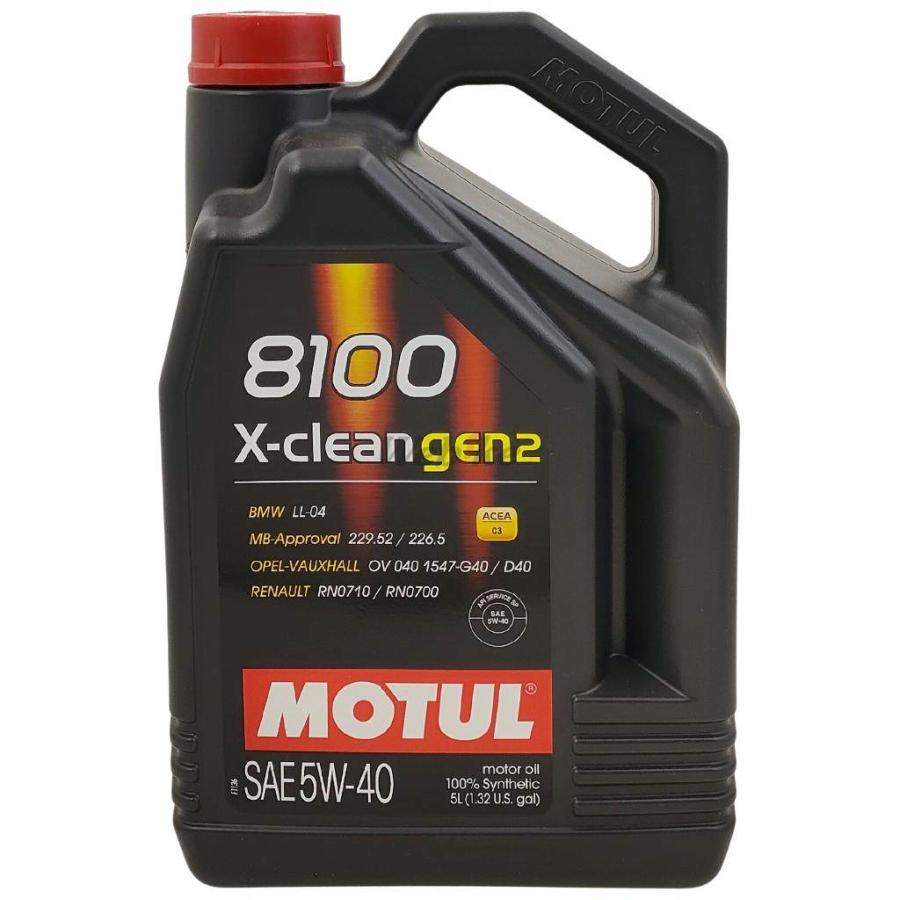 MOTUL モチュール 8100 X-clean GEN2(エクスクリーン ジェン2)【四輪用】【5W-40】【4サイクルオイル】 容量：5L 4サイクルオイル オイル | MOTUL