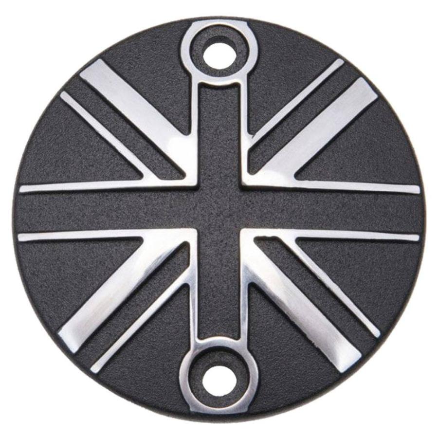 Motone Customs モートーンカスタムズ クラッチバッジ ユニオンジャック カラー：ブラック／ポリッシュ TRIUMPH トライアンフ 外装 | ブランド登録なし