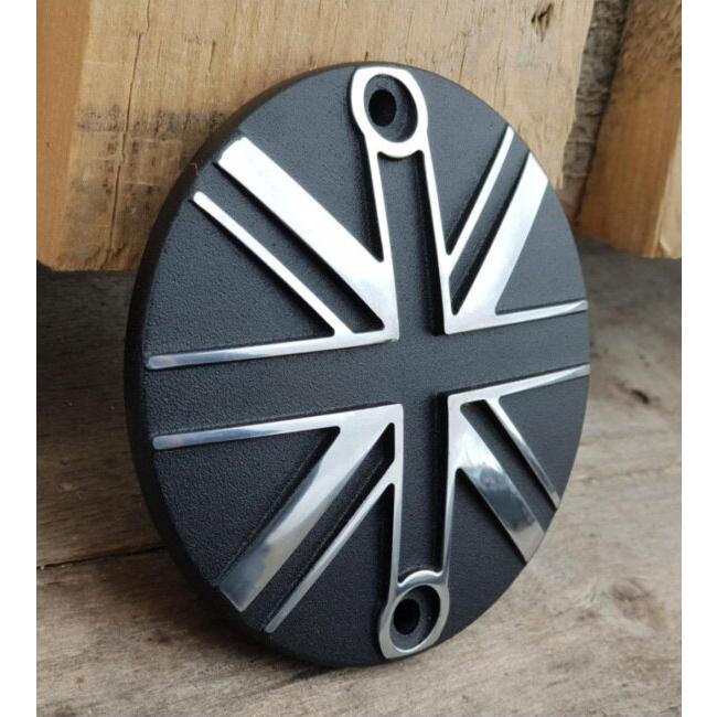 Motone Customs モートーンカスタムズ クラッチバッジ ユニオンジャック カラー：ブラック／ポリッシュ TRIUMPH トライアンフ 外装 | ブランド登録なし | 01