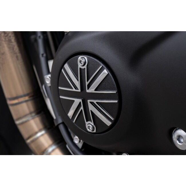 Motone Customs モートーンカスタムズ クラッチバッジ ユニオンジャック カラー：ブラック／ポリッシュ TRIUMPH トライアンフ 外装 | ブランド登録なし | 02