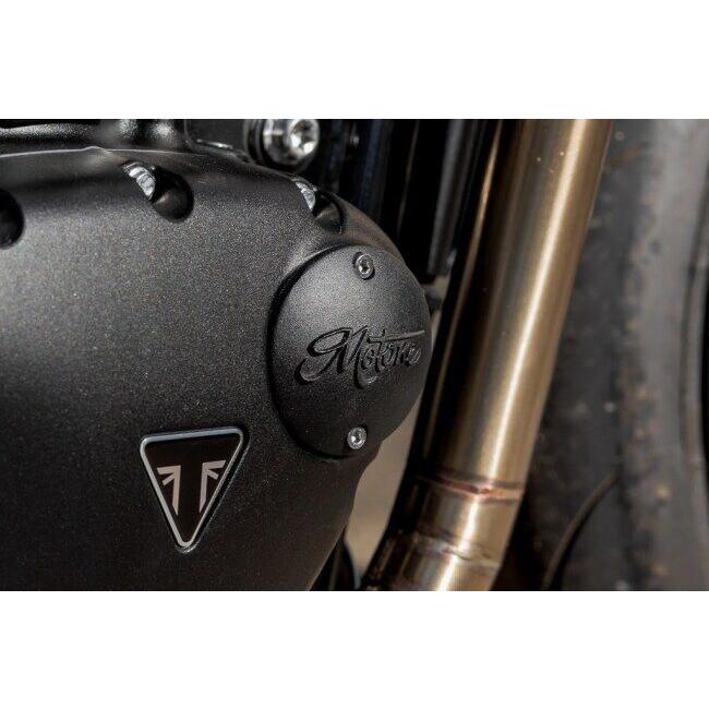 Motone Customs モートーンカスタムズ ジェネレーターバッジ Motoneロゴ カラー：ブラック TRIUMPH トライアンフ その他汎用外装部品・ドレスアップパーツ 外装 | ブランド登録なし | 02