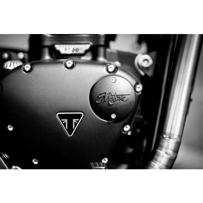 Motone Customs モートーンカスタムズ ジェネレーターバッジ Motoneロゴ カラー：ブラック TRIUMPH トライアンフ その他汎用外装部品・ドレスアップパーツ 外装 | ブランド登録なし | 03