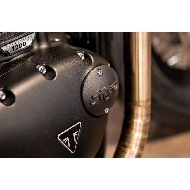 Motone Customs モートーンカスタムズ ジェネレーターバッジ Motoneロゴ カラー：ブラック TRIUMPH トライアンフ その他汎用外装部品・ドレスアップパーツ 外装 | ブランド登録なし | 04